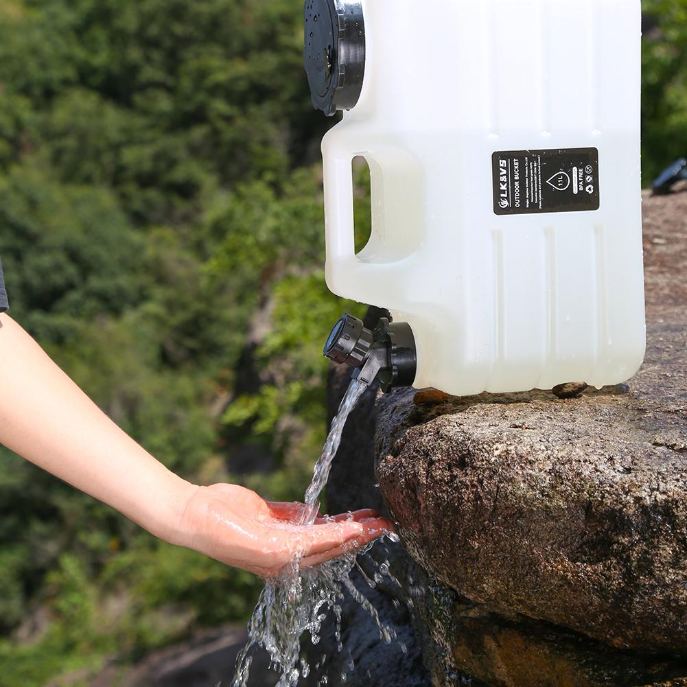 11L Water Storage Container with Faucet Drinking Water Bucket Leak-Proof Water Dispenser Carrier for Vehicle Car Camping