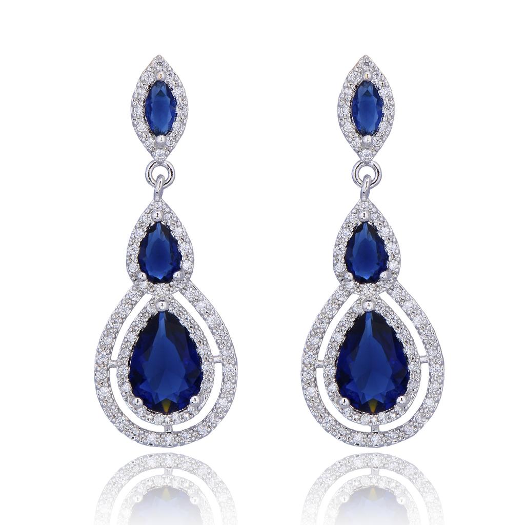 Luxury Full Paved Zircon Teardrop Earrings For Women Super Sparkly Elegant Studs For Evening Party High End Jewelry
