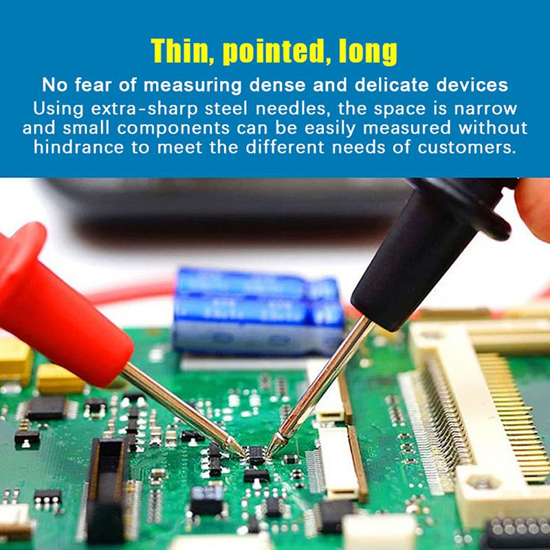 Multimeter Test Head Kit with 1000V 20A Needle Pin and Silicon Wire Pen