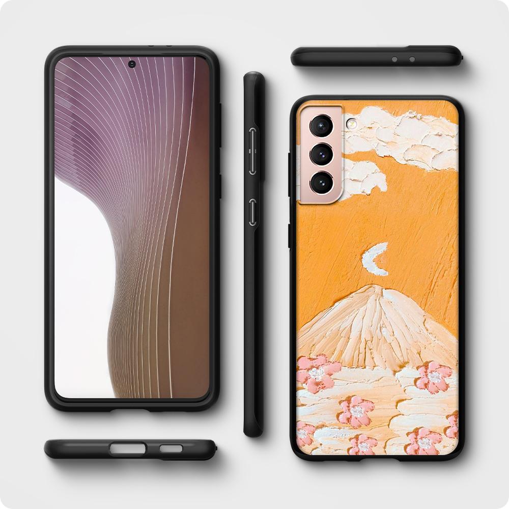 Etui Art Retro Olej Malowanie Kwiaty do Samsung Galaxy S22 Ultra Telefon Pokrowiec S21 S20 FE S10 S9 S8 Plus S10e S7 Edge Czarny Miękki