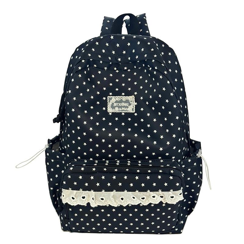 Zaino Coreano Ins Stile College Pois Alto Valore Zaino Scolastico di Nicchia per Studenti Carino Spalle Nuovo Zaino per Studenti delle Scuole Medie