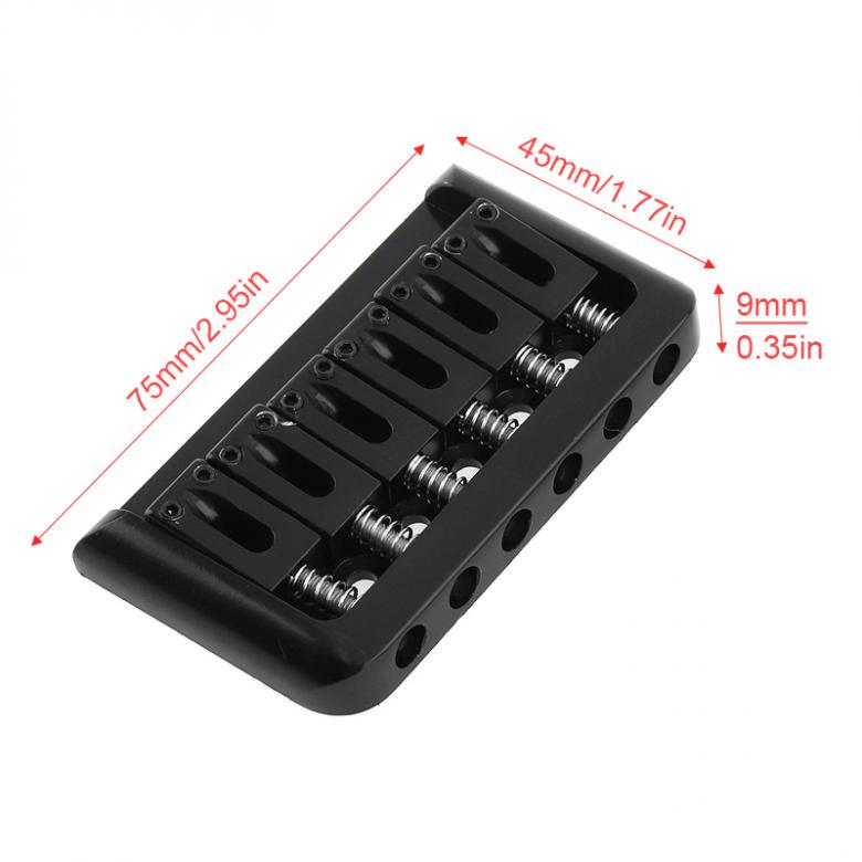 1 pz 6 corde 75 mm lega di zinco Edgefold bambini chitarra elettrica cordiera ponte sella