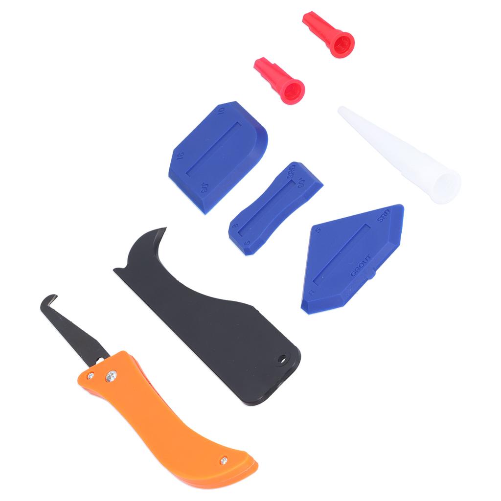 16Pcs Caulking Tool ABS Glue Grout Cleaning Scraper Remover Nozzle for Floor Tile