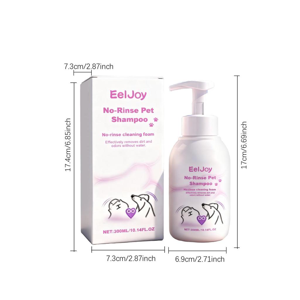 EELJOY No-Rinse Leave-In Pet Shampoo Foam - Fur Cleansing & Softening Care