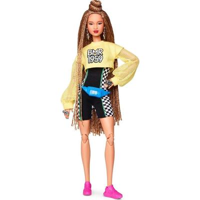 Mattel Barbie Barbie with Bike Braided Hair and Doll African American - BMR1959 Shorts, Stand,