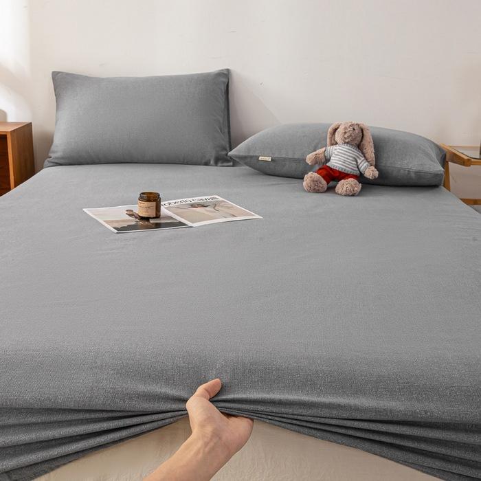 2025 New Old Coarse Cloth Printed Fitted Sheet Pure Cotton 1 Pcsfitted Sheet Protective Cover Dust Cover Non-slip Fitted Sheet