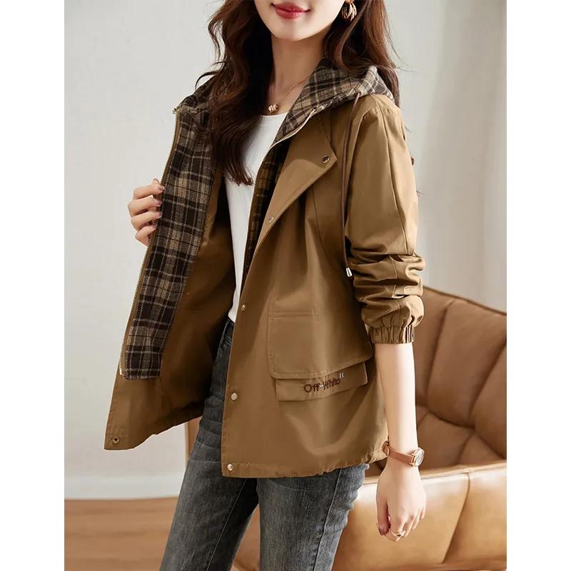 Spring and Autumn  Women's Coat Small Casual Windbreaker High-end Foreign Style Popular Explosive Top