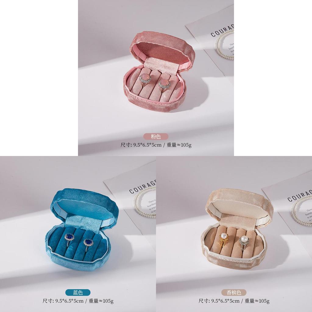 Compact Jewelry Box With Composite Material For Earrings And Ring Display