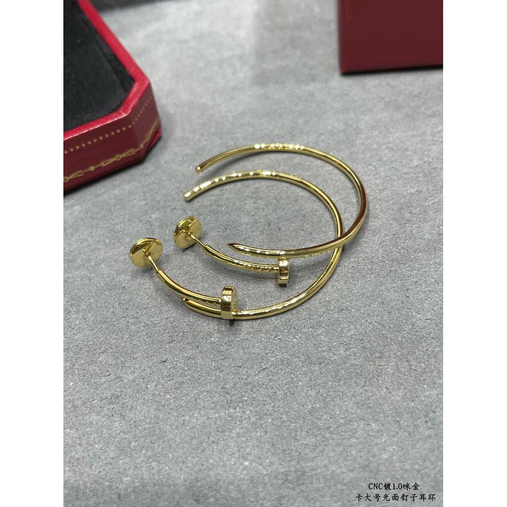 Popular Small Earrings for Men and Women Can Wear, Adding Rivet Elements Fashionable and Exquisite High-end Customized Electroplating 18k Gold 