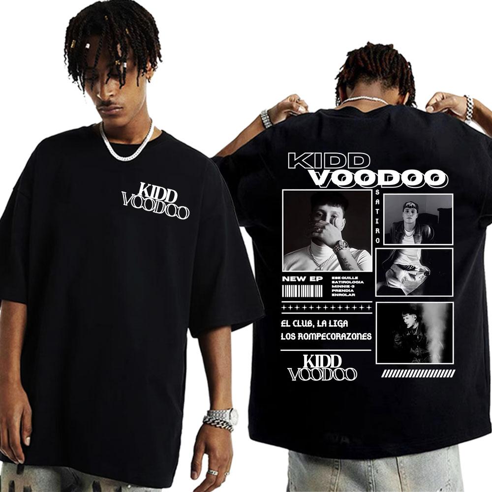 Kidd Voodoo Satiro Album Tour Merch T-shirt Men's Wear Harajuku Hip Hop Punk Summer Fashion Trend Print 100% Pure Cotton Top