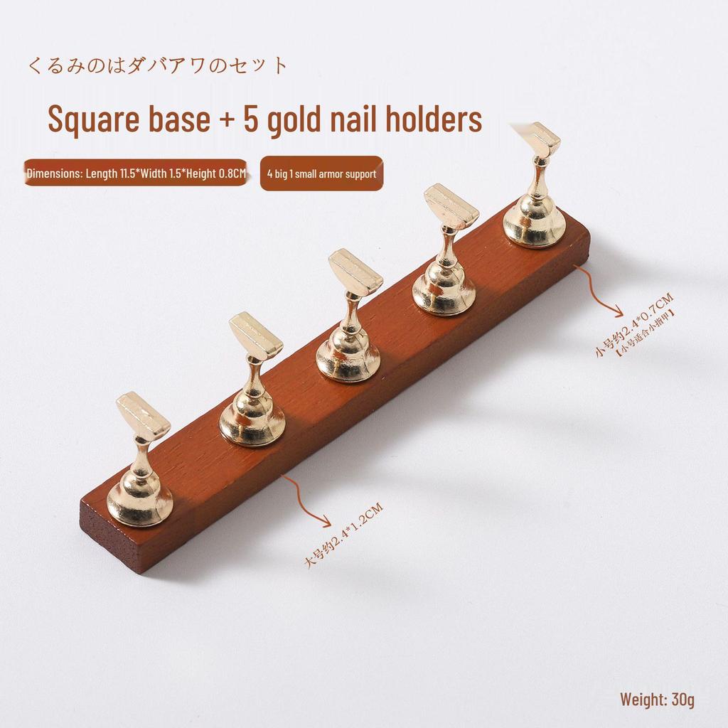 Minimalist Japanese Walnut Nail Practice Holder