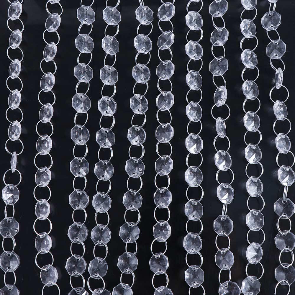 Delicate Octagonal DIY Crystal Bead Garland Wedding Decoration Pendant Curtain