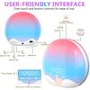Sunrise Simulation Wake-up Light; Shell Double-sided Colorful Atmosphere Light; LED Electronic Time Alarm Clock Wake-up