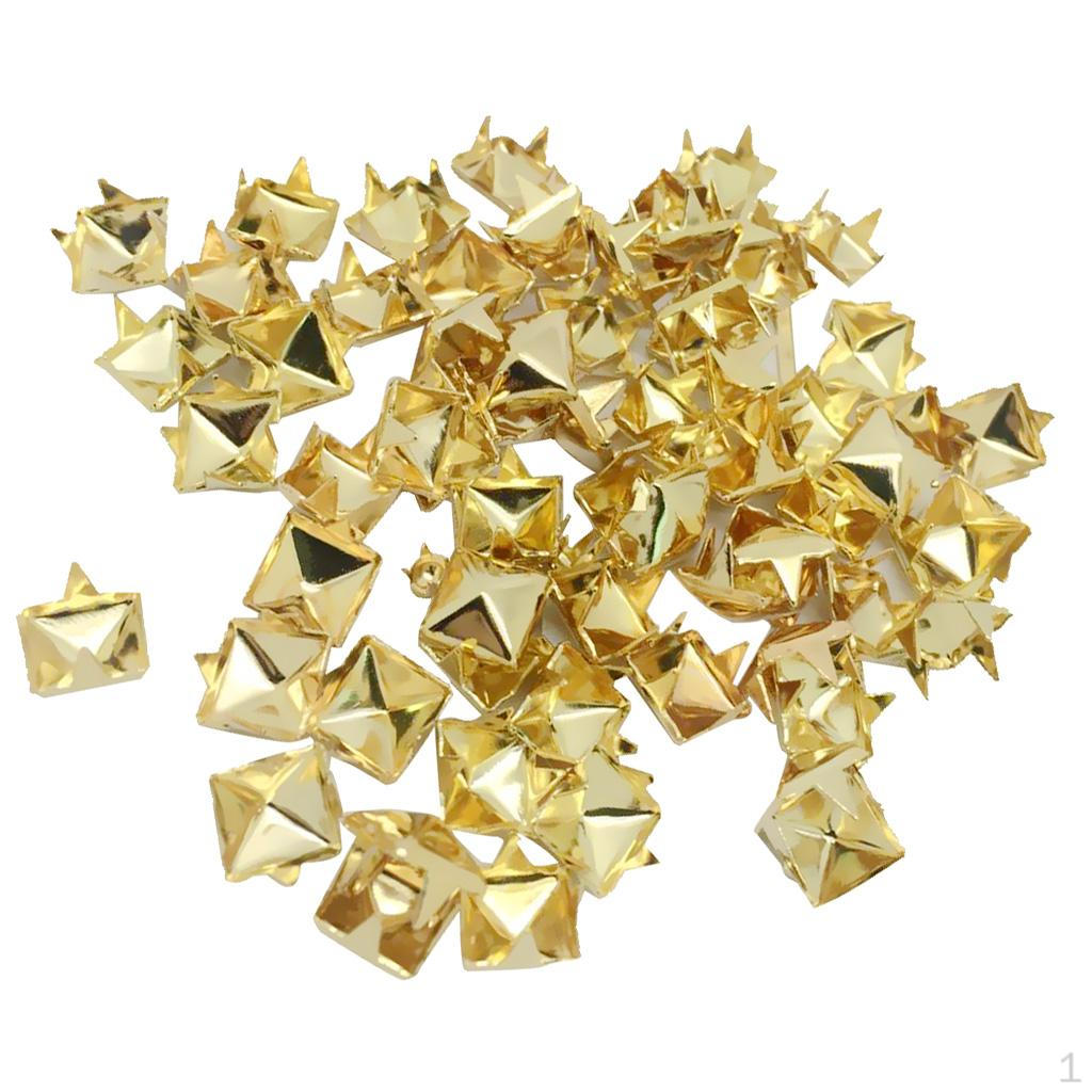 

Metal Clothing Studs Punk Rivets For Leather Bags Shoes 7mm золотий