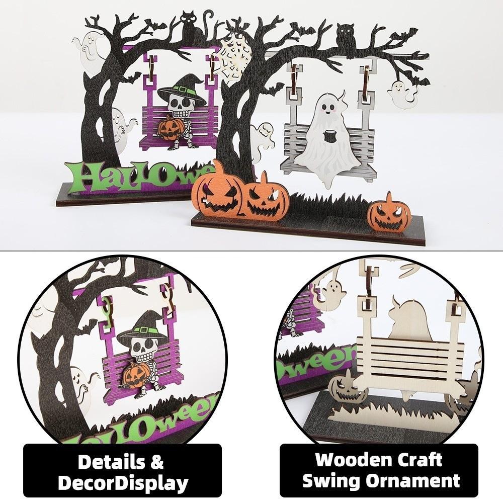 Wooden Decorative Statue Swing Style Display Figurines New Holiday Ornament Gift Giving