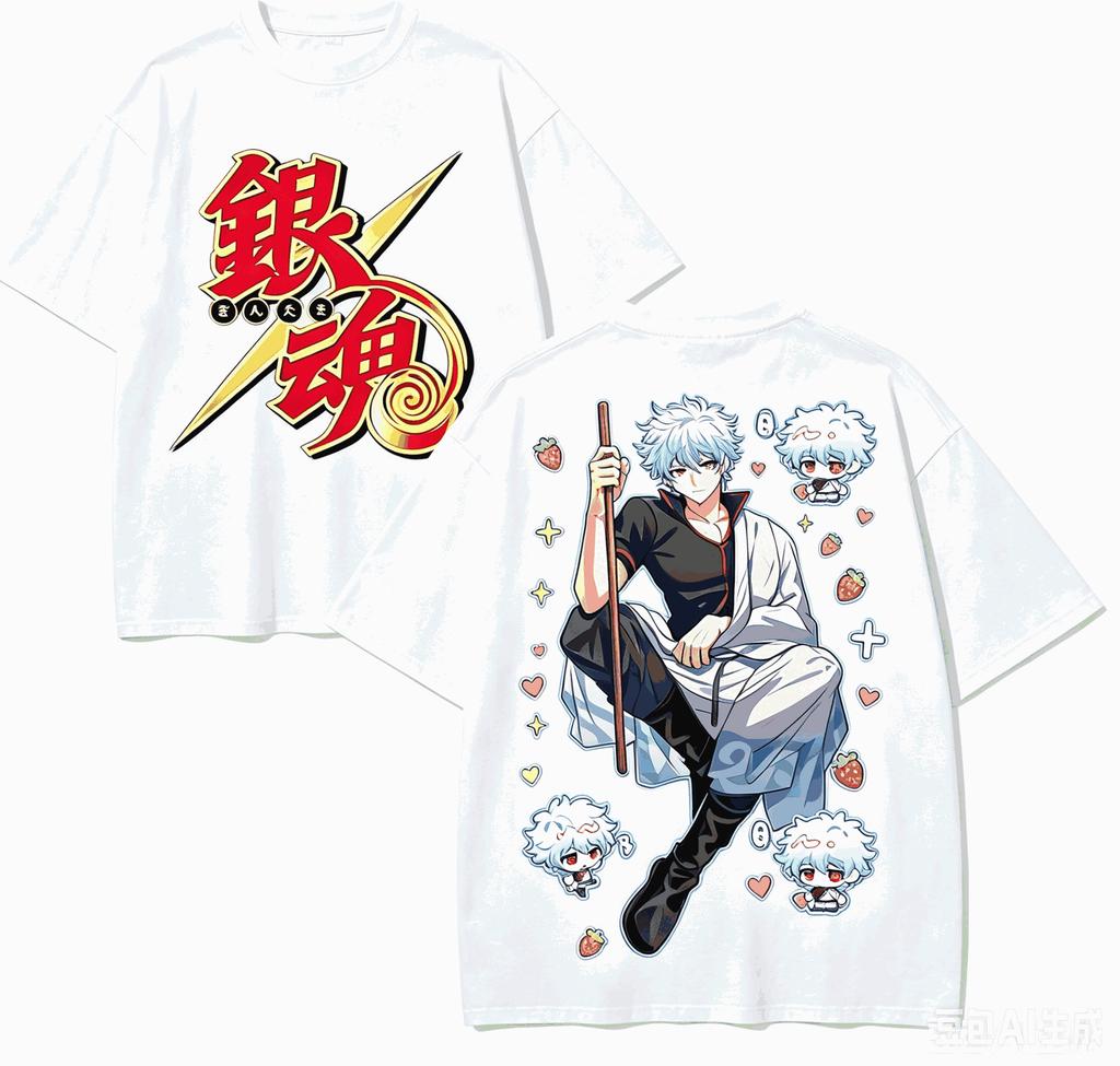 Gintama Anime Lover TShirt Harajuku Cotton NewModel High Street Oversized Unisex Retro Fashion Couples Hot Product Breathable