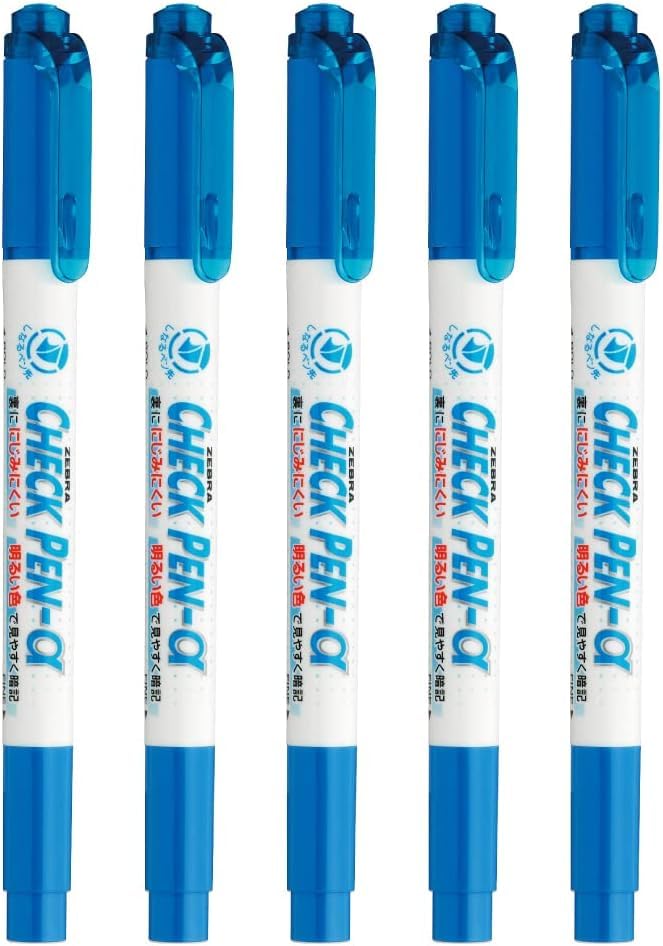 

ZEBRA Alpha Blue Memorization Check Pens Water-Based (5 Pens) WYT20-BL-5AZ синий