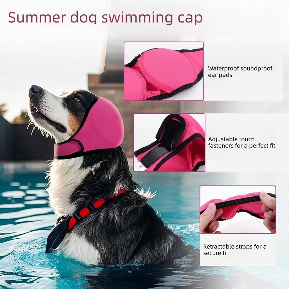 Dog Earmuffs with Noise Cancellation Elastic Wrap With Sound Insulation Easy To Wear Off For Grooming Swimming Pet Accessories