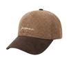 Embroidered Letter Baseball Hat Corduroy Breathable Outdoor Sport Hat Adjustable Wide Brim Bucket Hat Sports Activitie