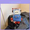 Adorable Cartoon Children's Robot Crossbody Bag Creative Handmade Plush Design