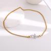 European & American Fashion Two-Tone 18K Gold-Plated Stainless Steel Necklace with Horseshoe Buckle Pendant