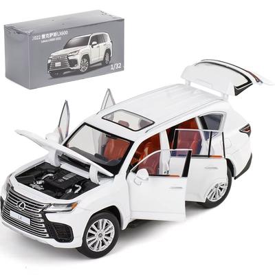 1/32 Lexus LX600 SUV Spor Araba Oyuncak 1:32 JKM Diecast Minyatür Model Işıklı Araç Serbest Tekerlekler Koleksiyonu Erkek Çocuklar için Hediye