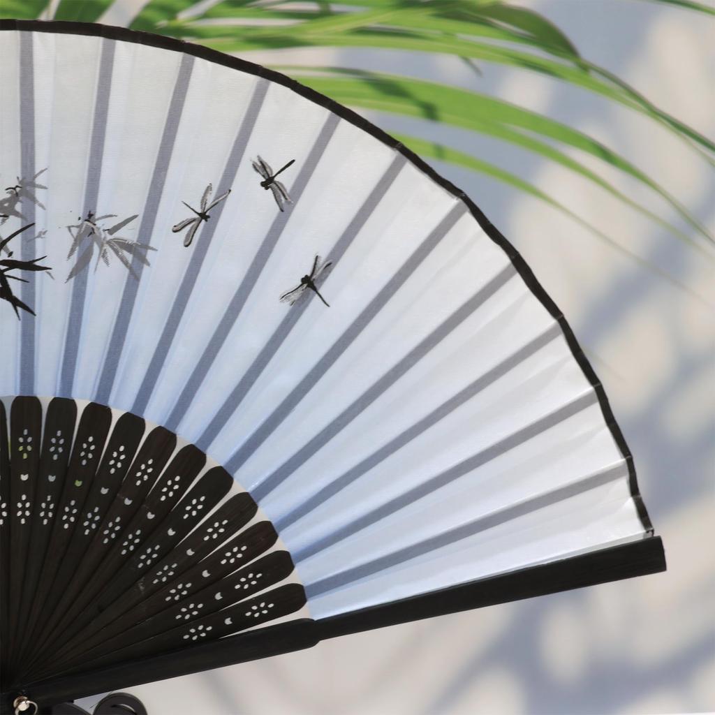 Folding Japanese for Festivals and Fireworks Japanese Beautiful Bamboo [DERAYEE] Fan, Bamboo, Style, Summer, Stylish, Handheld, Displays, Accessory,