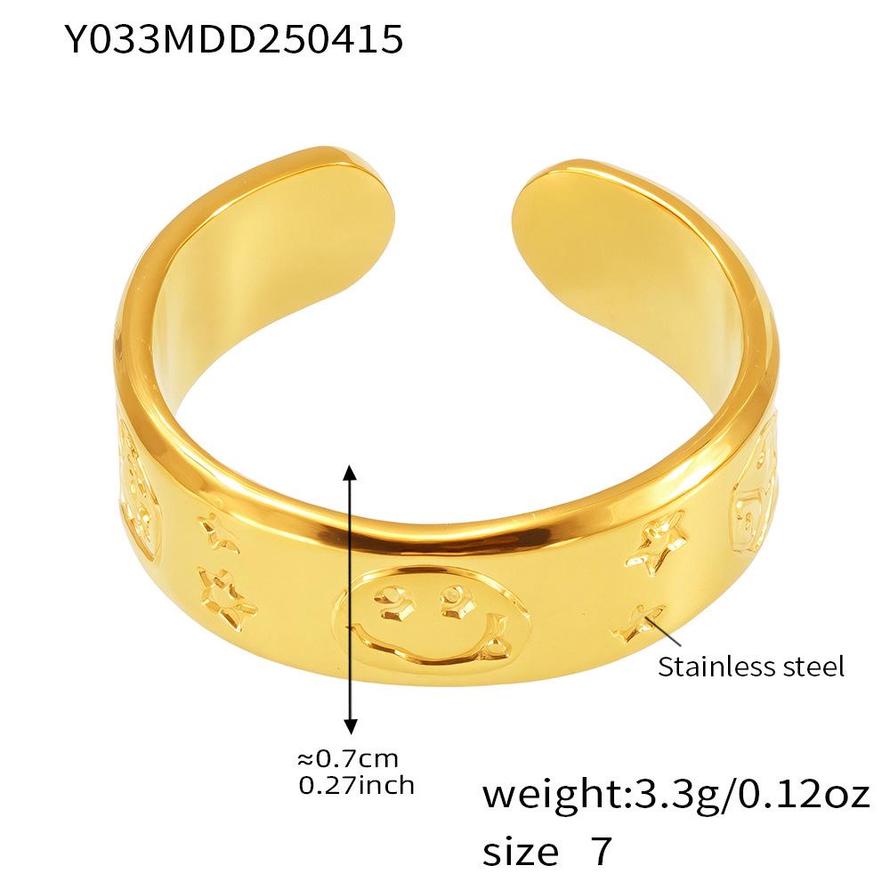 Minimalist Textured Open Ring - Cold Style Fashion Jewelry for Index Finger