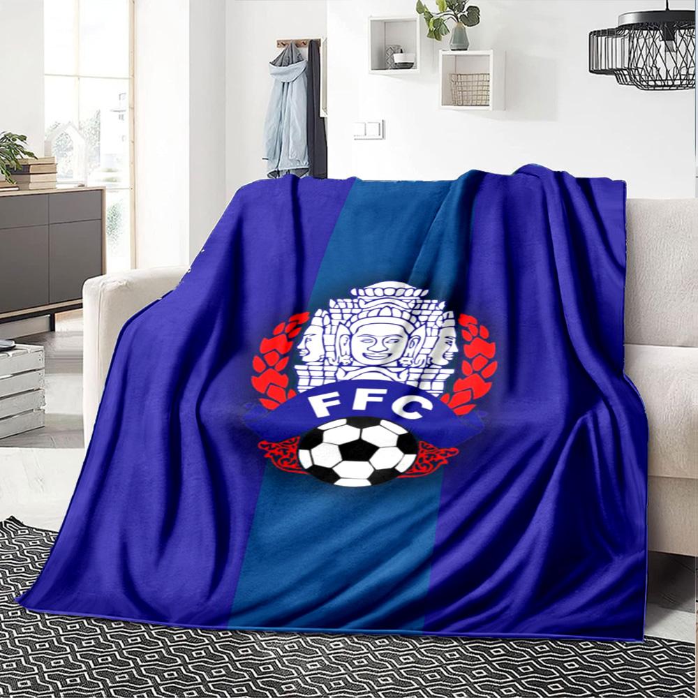 Camboja Print Flannel Blanket High Quality Warm Comfortable Cover for All Seasons Perfect for Gifts Home Decor