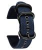 Watch Band Canvas Watch Strap Quick Release Fabric Watch Strap Double Fabric Replacement Strap Highly Breathable Adjustable Unisex 22mm Dark Buckle