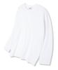 Wibelibellyu Plain Oversized 16-Count Long Sleeve T-Shirt White (Ribbed Sleeve Option)