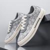 Spring Shoes for Men Canvas Casual Shoes Trend Print Flat Skateboard Shoes Youth Street Cool Sneaker