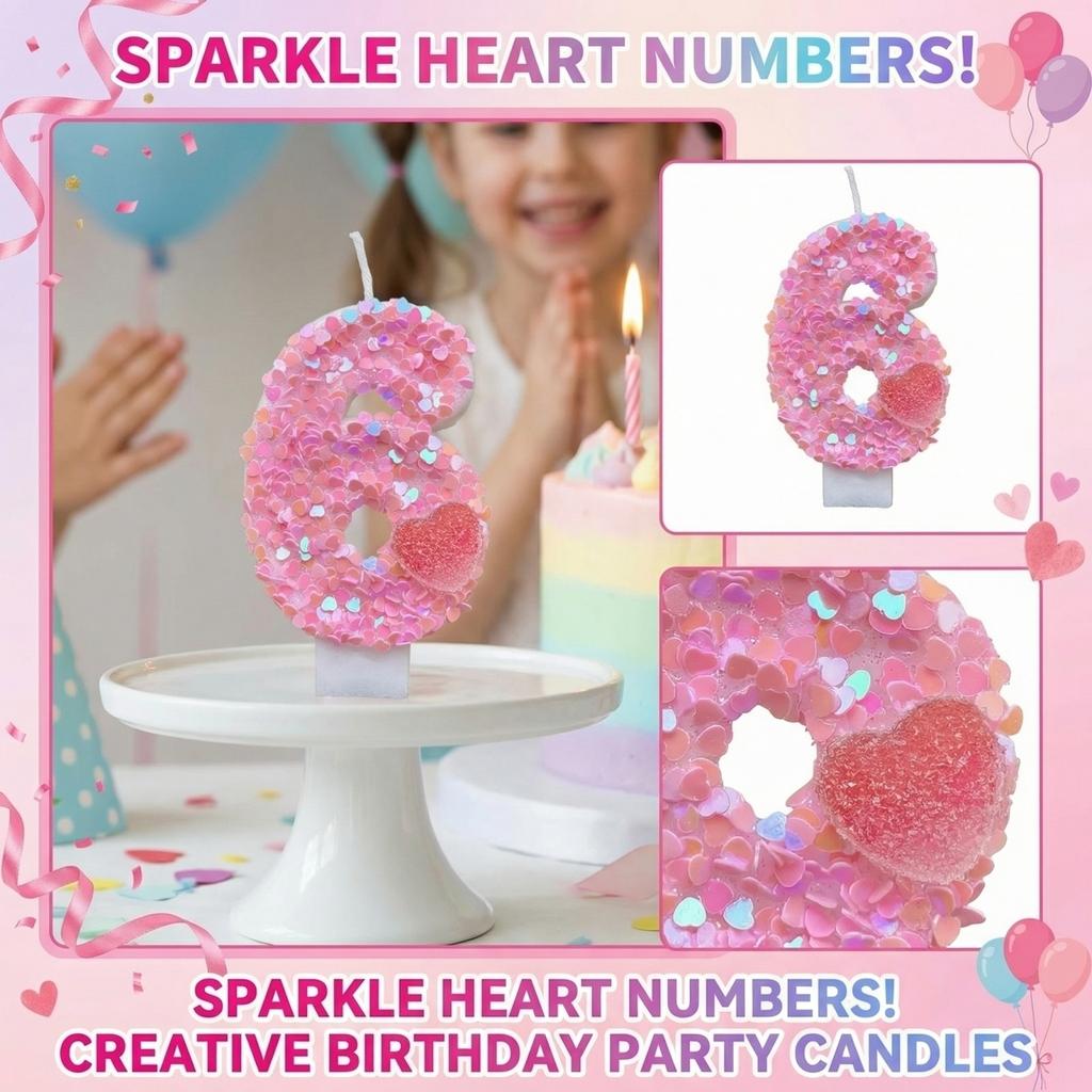 Fashion Cartoon Creative Birthday Candles Party Digital Candles