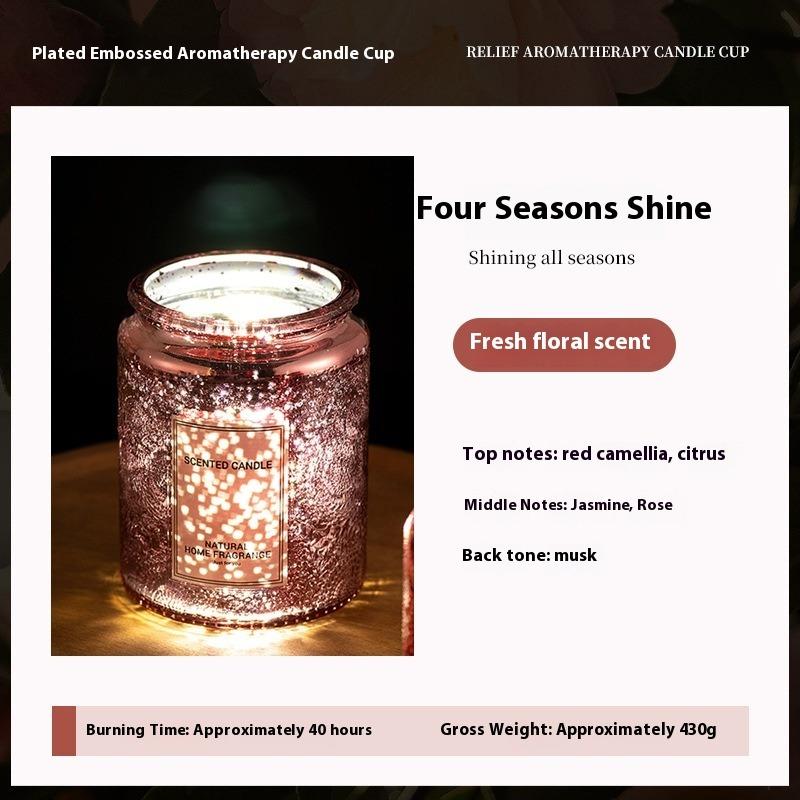 Scented Candles Sunflower Relief Modeling High-end Gifts Home Bedroom Ornaments Lasting Fragrance