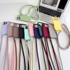 Silicone Phone Case for IPhone 17 Air 16 16E 15 14 Plus 11 13 12 Mini Pro Max Crossbody Lanyard Candy Color Soft TPU Back Cover