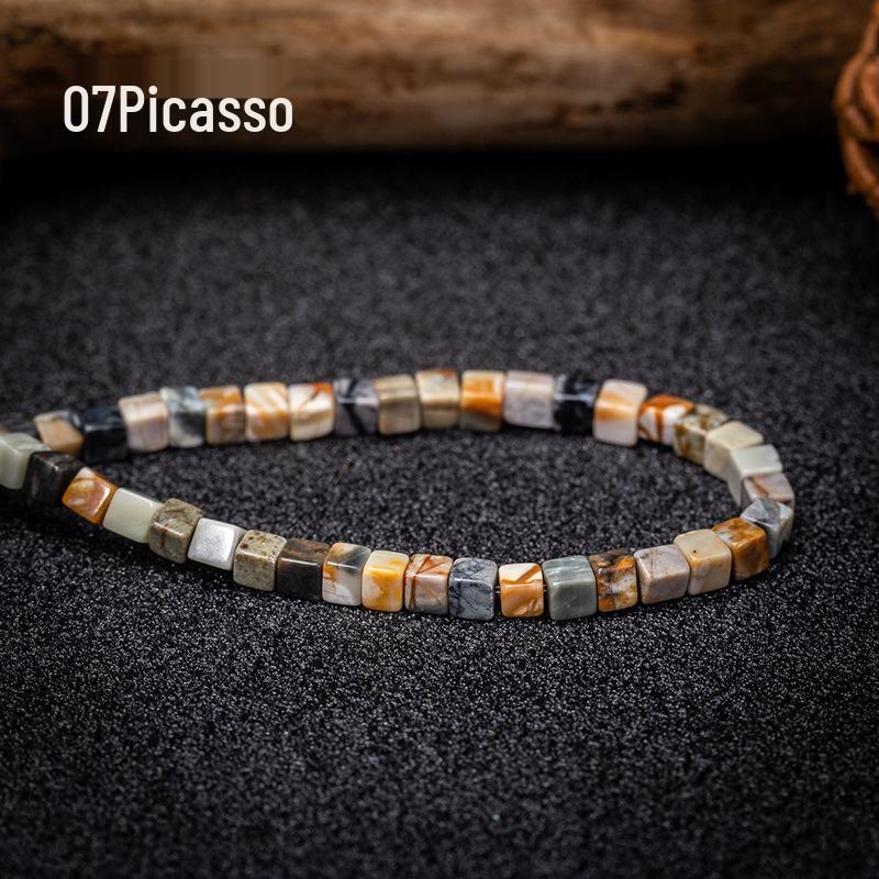 Cuentas de Cubo de Piedra Natural de 4 mm de Lapislázuli y Turquesa – Estilo Creativo