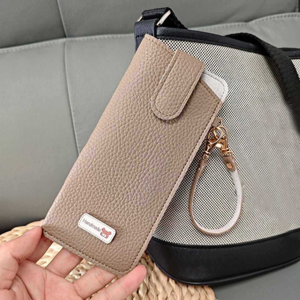 

Сумка для хранения солнцезащитных очков однотонного цвета с ремешком для очков, держатель для солнцезащитных очков, аксессуары для очков коричневый