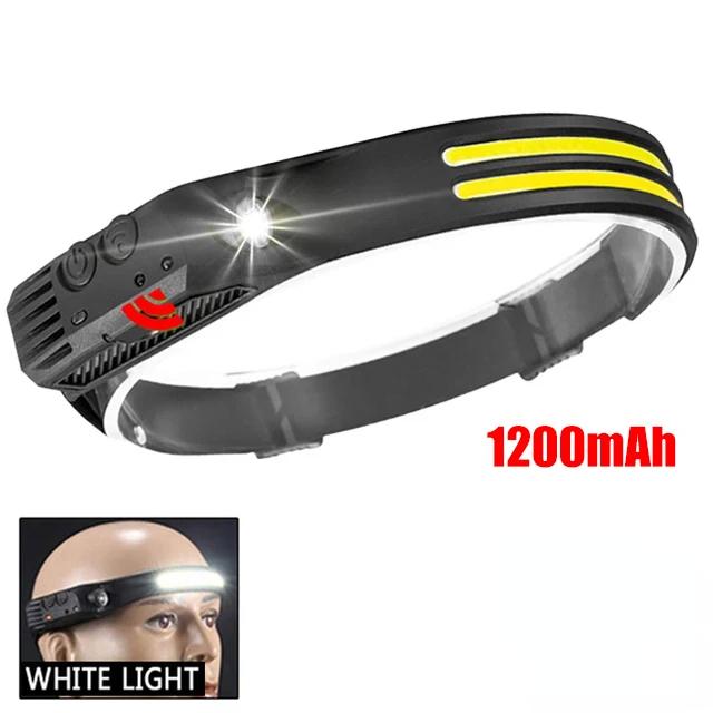 KDULIT LED Sensor Headlamp USB Rechargeable Multifunctional Head Torch Outdoor Camping Fishing Hunting COB Headlight Work Light