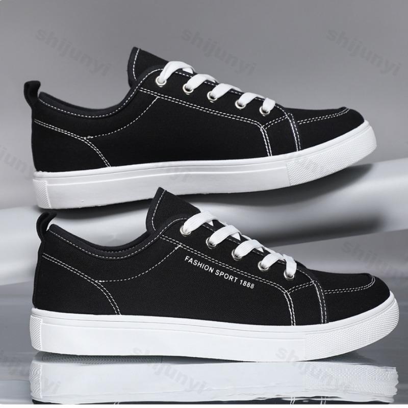 Blue Men's Casual Canvas Shoes 2025 New Lace-Up Flat Luxury Design Anti-Slip Sneakers Board Shoes Zapatillas Plus Size 47/48