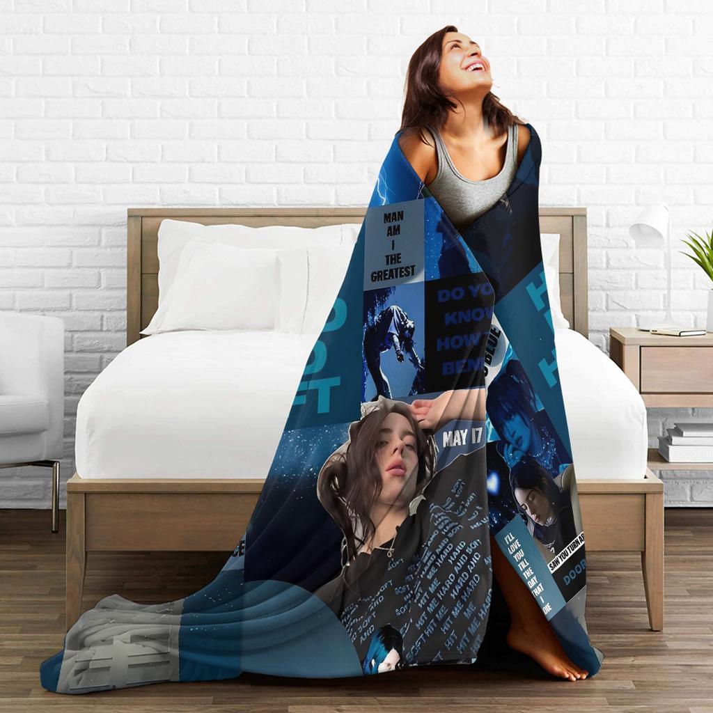 Hit Me Hard And Soft Plush Blanket Kids Billies Flannel Throw Blanket For Couch Chair Super Warm Custom Quality Bedspread Gift