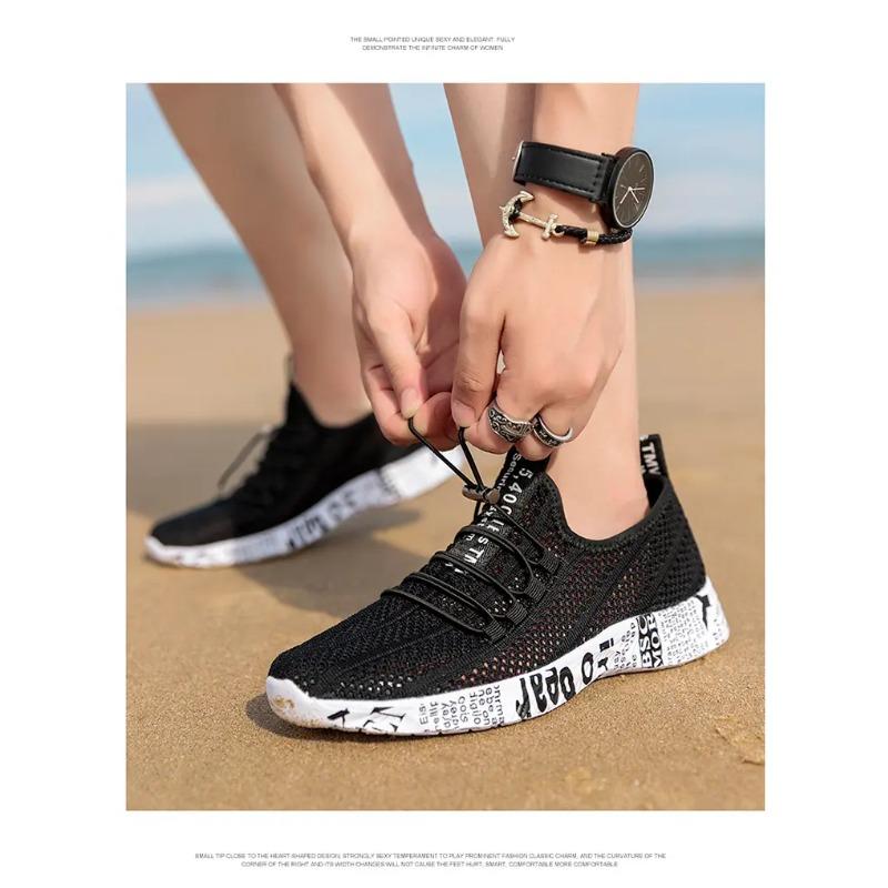 

Men s Summer New Outdoor Water Shoes Lightweight Breathable Mesh Sports Shoes 46 чорний