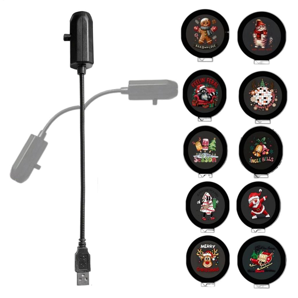 Christmas Projector Light USB 360 Degree Rotating LED Projector Lamp Switchable Pattern LED Projector Lamp For Room Ceiling