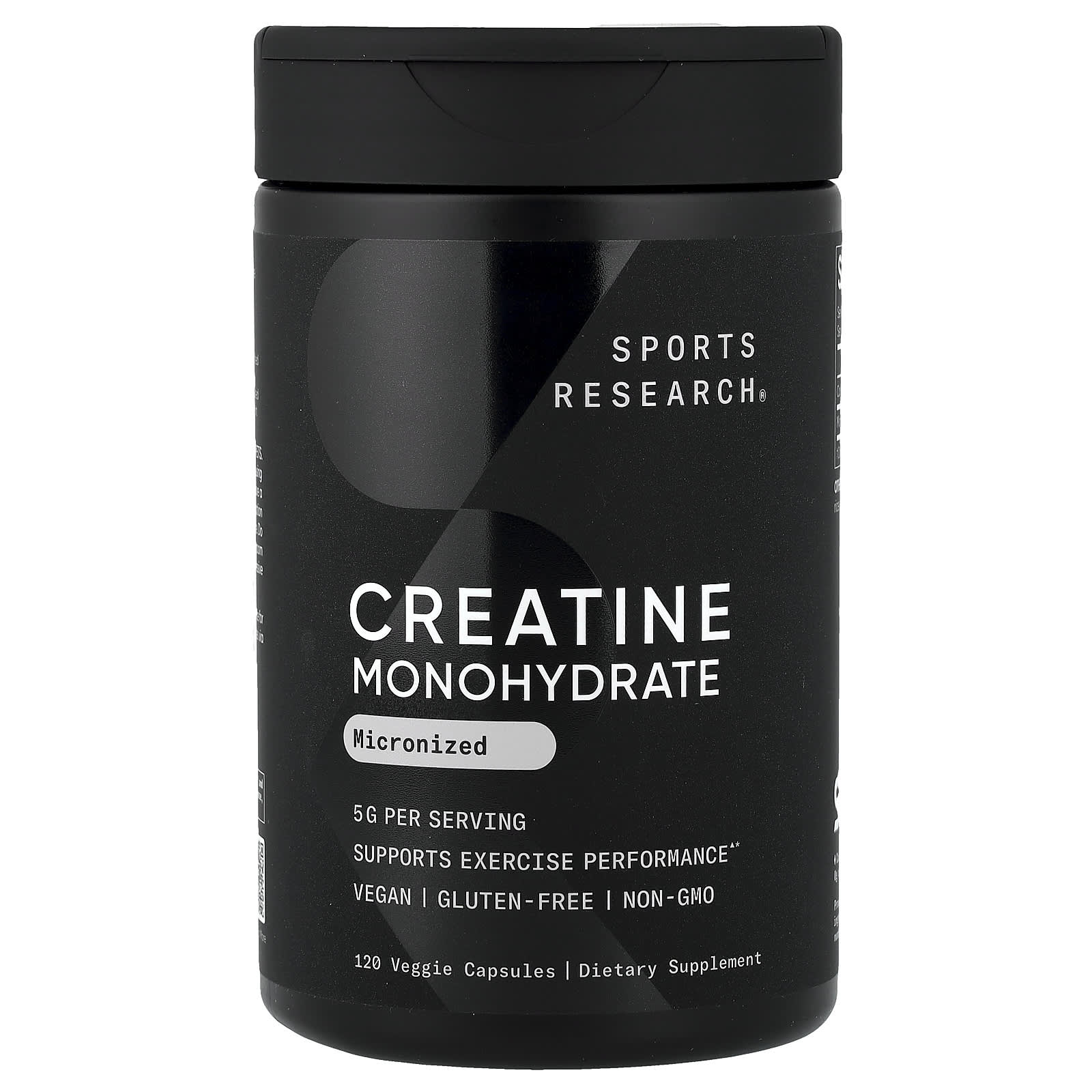 

Sports Research, Creatine Monohydrate, Micronized, 120 Veggie Capsules (1.25 g per Capsule)