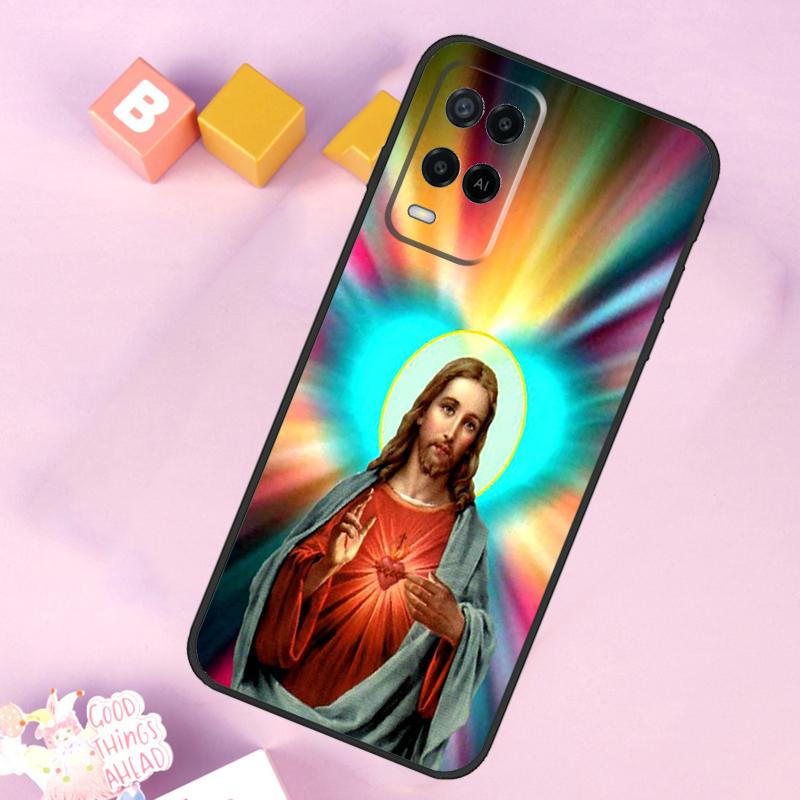 Jesus Case For Oppo A6 A5 Pro A15 A16 A76 A96 A17 A57 A98 A58 A78 A18 A38 A54 A74 A94 A40 A60 A80