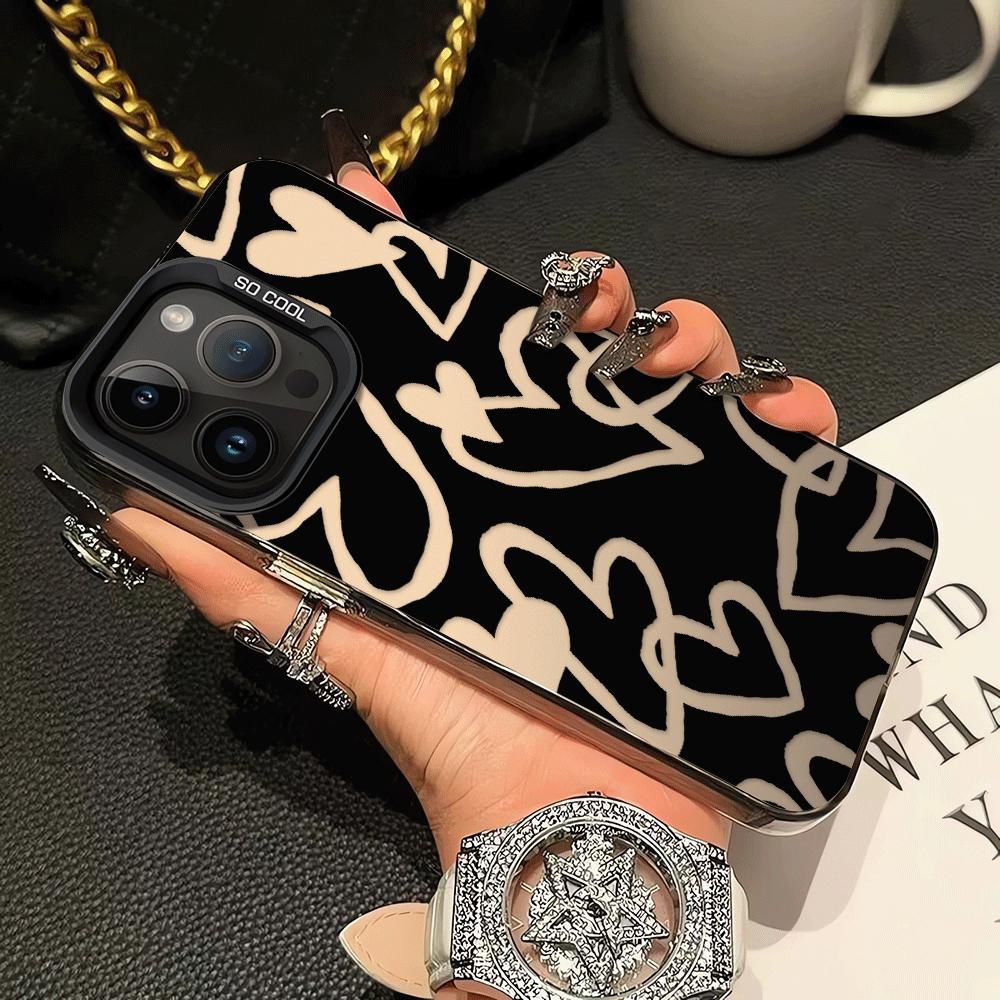 

Creative Love Art Phone Cover Case for iPhone 17 Pro Max 16 Air 15 14 Plus 13 17e 11 12 Pro iPhone 15 Pro