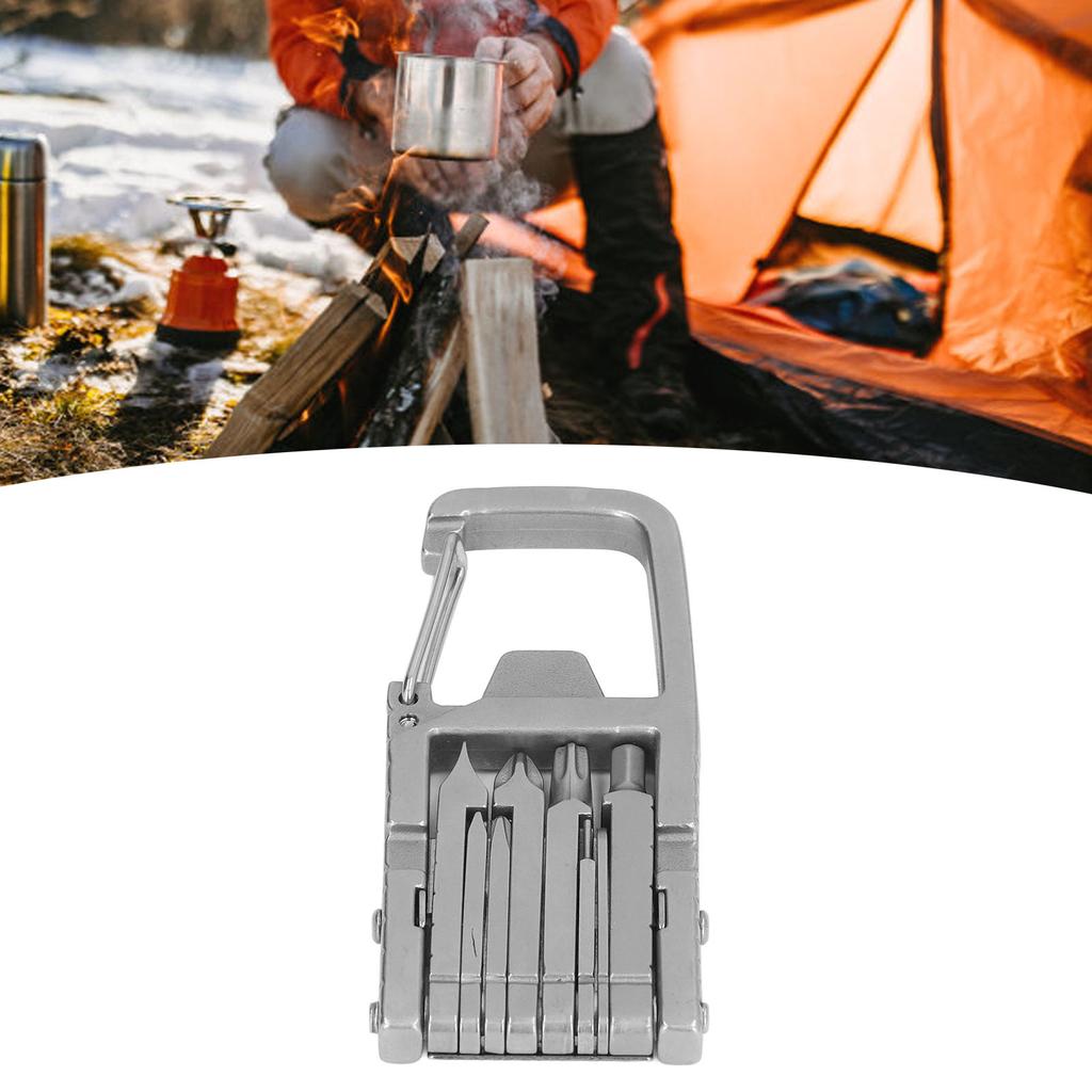 Keychain Multitool 12 In 1 Folding Multi Tool Stainless Steel Outdoor Screwdriver Bit