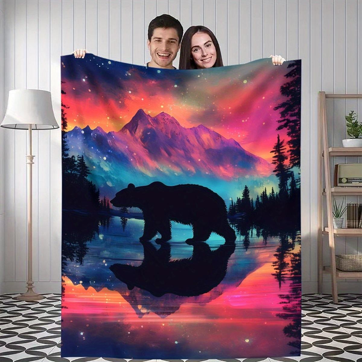 

1pc Enchanted Forest Digital Printed Design Pattern Blanket, All-Season Soft and Warm Throw, Ideal for Home Bedroom, School Dorm 75x90cm28x35in