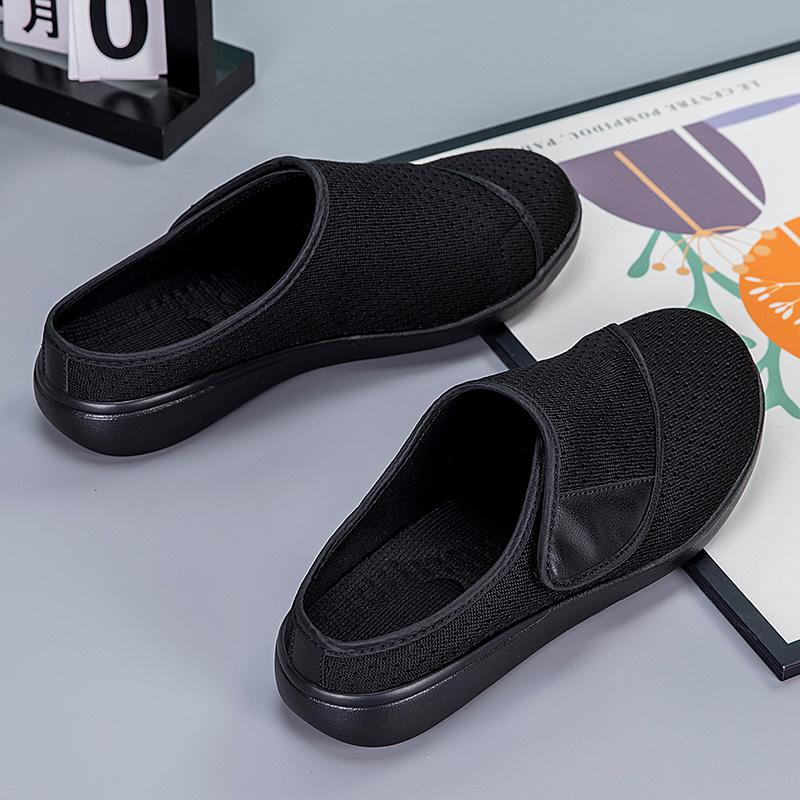 Fashion Men's Women's Diabetic Shoes Adjustable Walking Shoes Wide Width Slip On Slippers for Swollen Feet for Indoors Outdoors