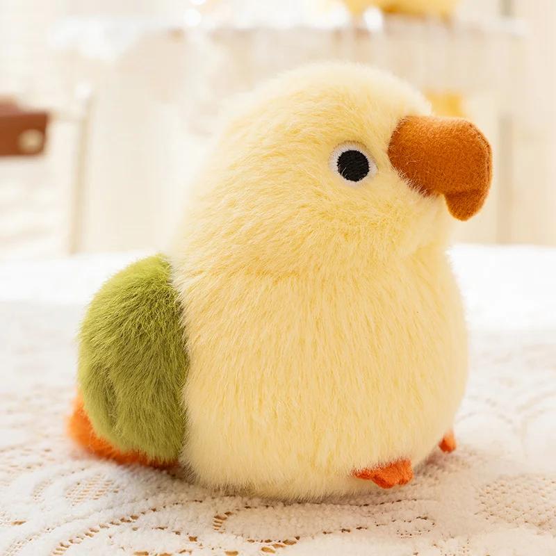 Cute Bird Plush Toy Kawaii Toucan Parrot Sparrow Stuffed Animal Soft Fluffy Mini Bird Plushie for Girl Birthday Gift