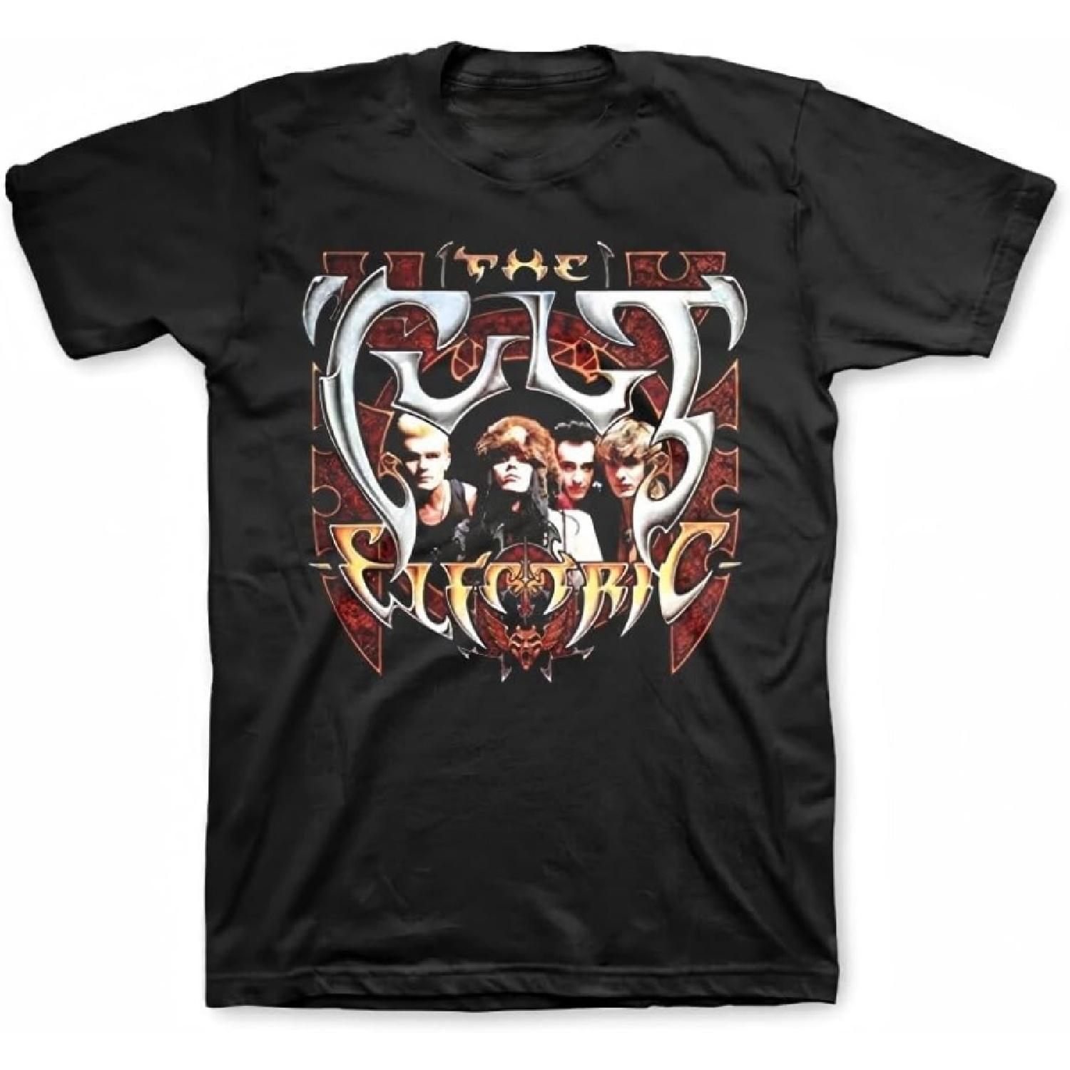 TIYDUQPE Cult Electric T-Shirt Album Cover Black S чёрный